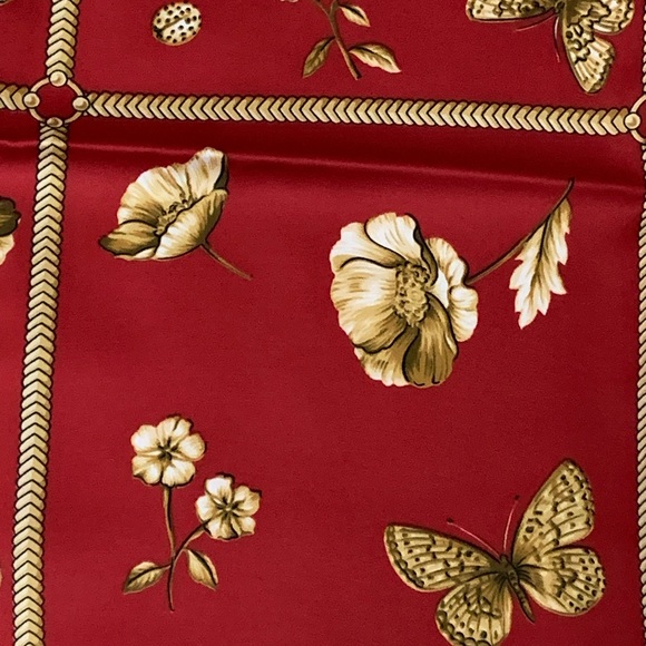 Vintage Butterfly Floral 80’s Scarf / Shawl Art of the Scarf by Tie Rack Italy - Picture 2 of 11